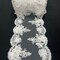 3 Yard Sequin 3D Lace Fabric 22.86 cm Wide Mesh with Pearls, Beads & Embroidery 100% Polyester